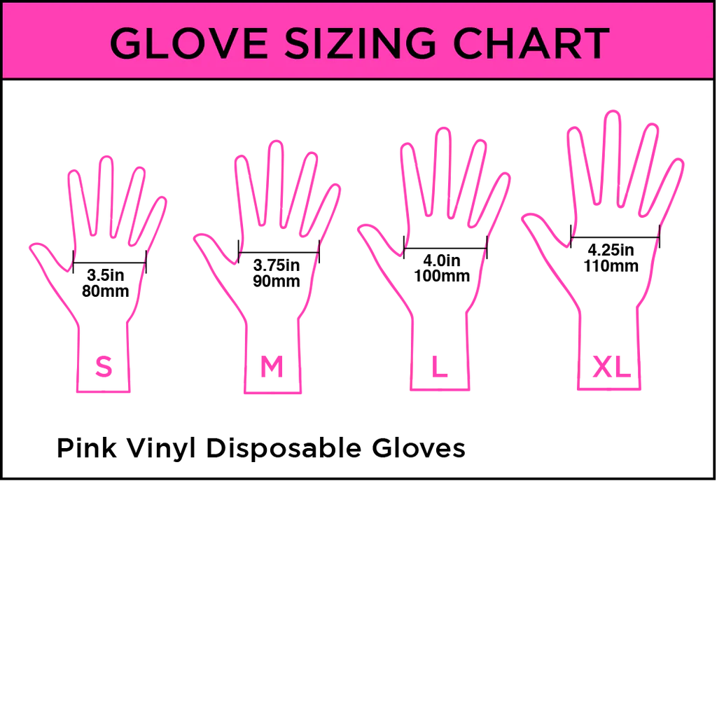 Pink COLLECTION NITRILE GLOVES LARGE