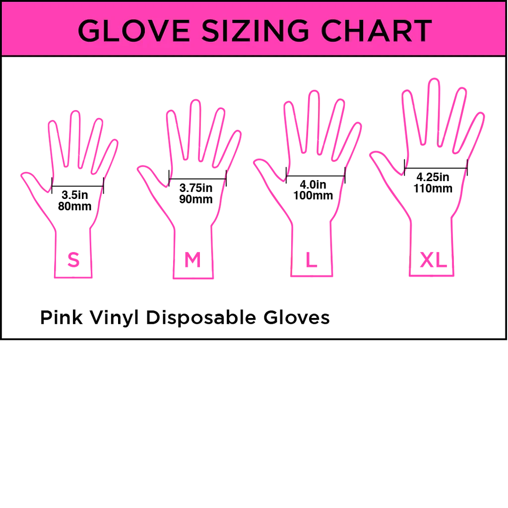 Pink COLLECTION NITRILE GLOVES Medium