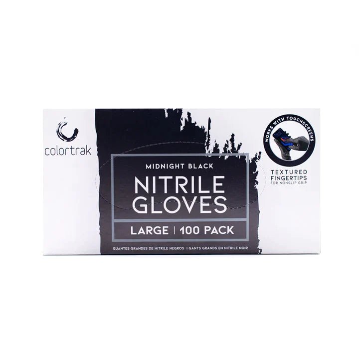 MIDNIGHT BLACK NITRILE GLOVES 100stk LARGE