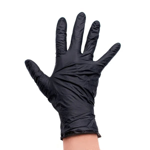 MIDNIGHT BLACK NITRILE GLOVES 100stk LARGE