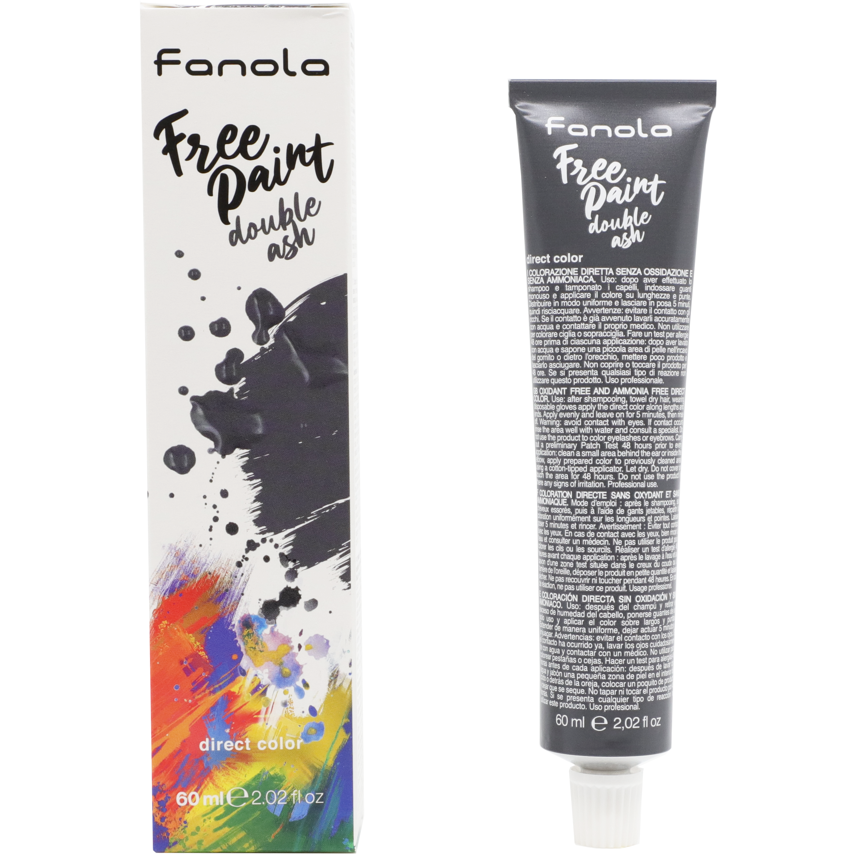 Fanola Free Paint Direct Colour Double Ash 60ml