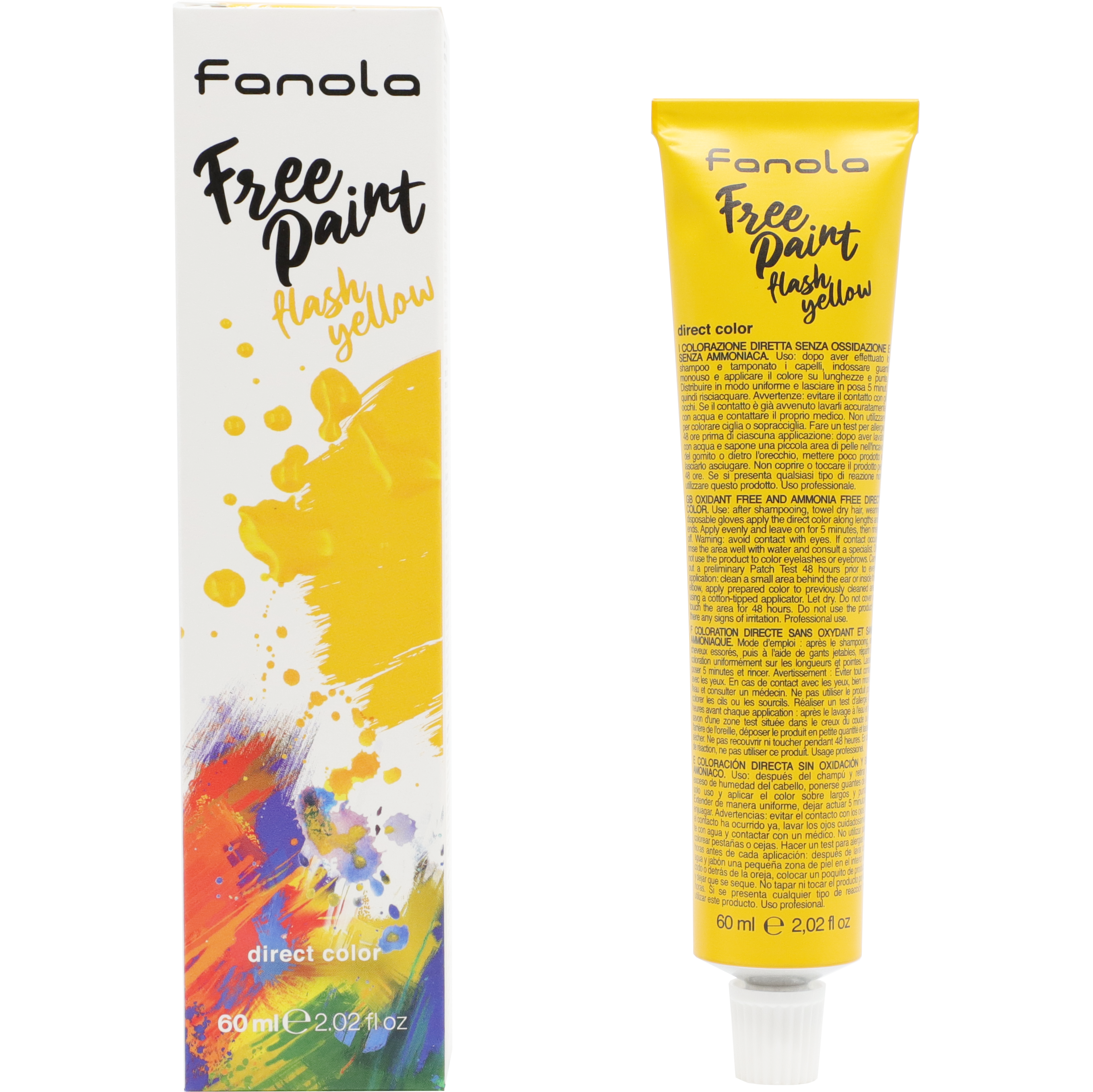 Fanola Free Paint Direct Colour Flash Yellow 60ml