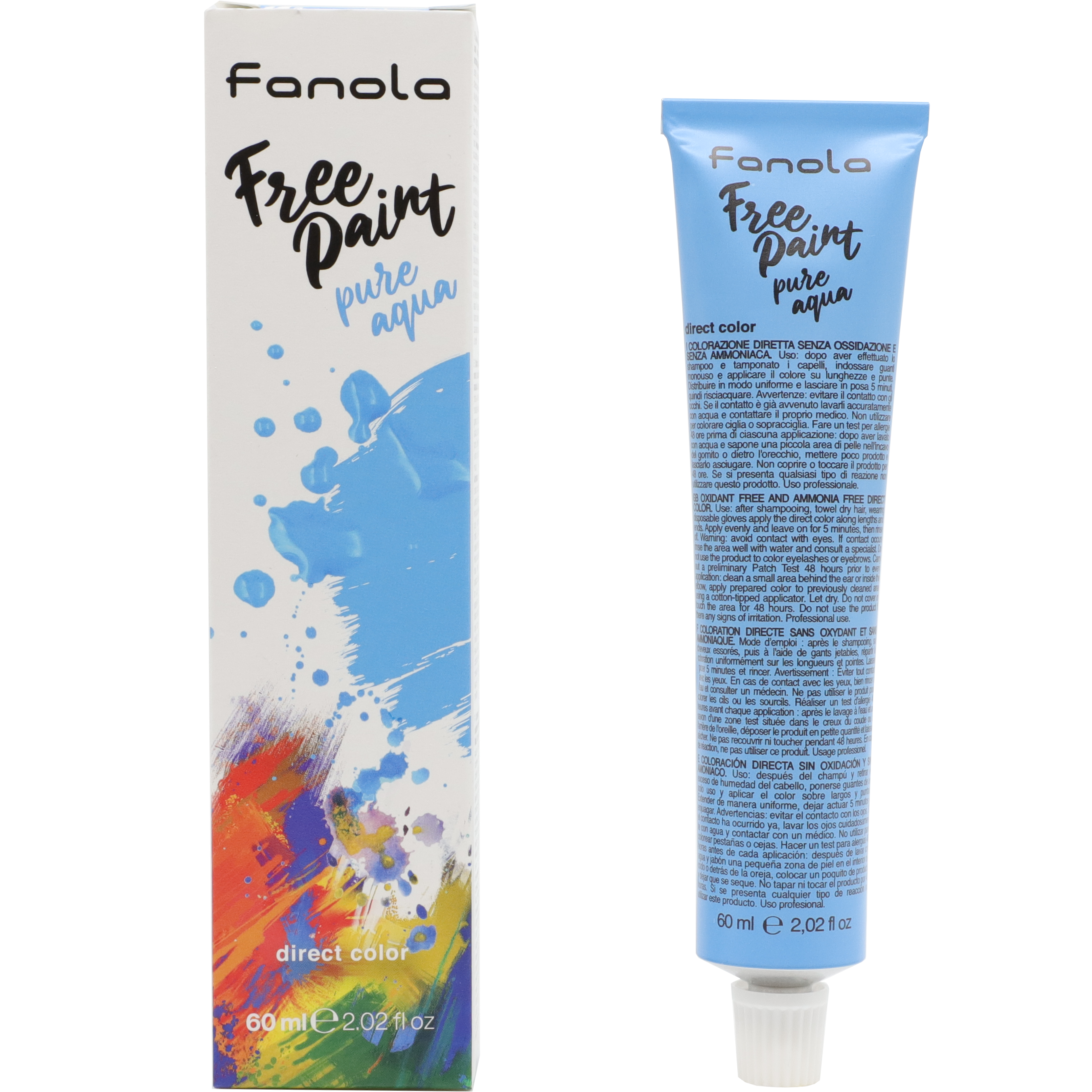 Fanola Free Paint Direct Colour Pure Aqua 60ml